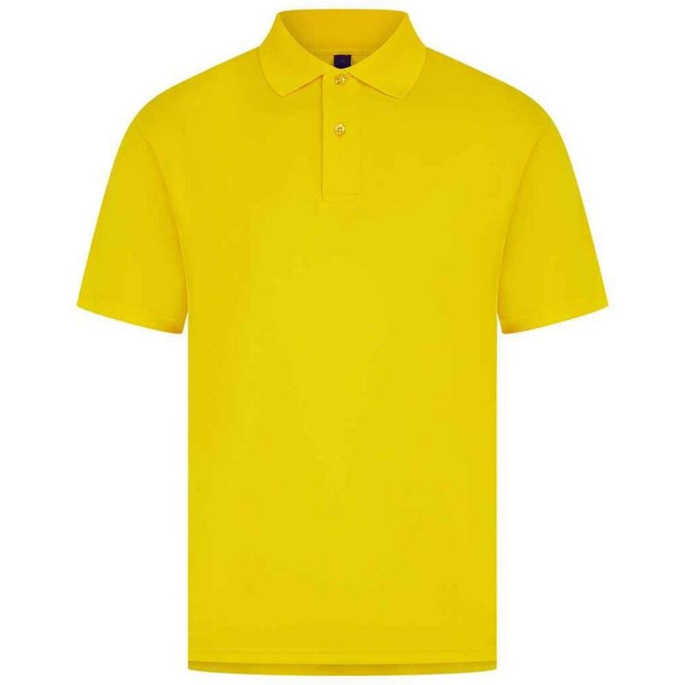 Henbury Mens Pique Polo Shirt / Yellow